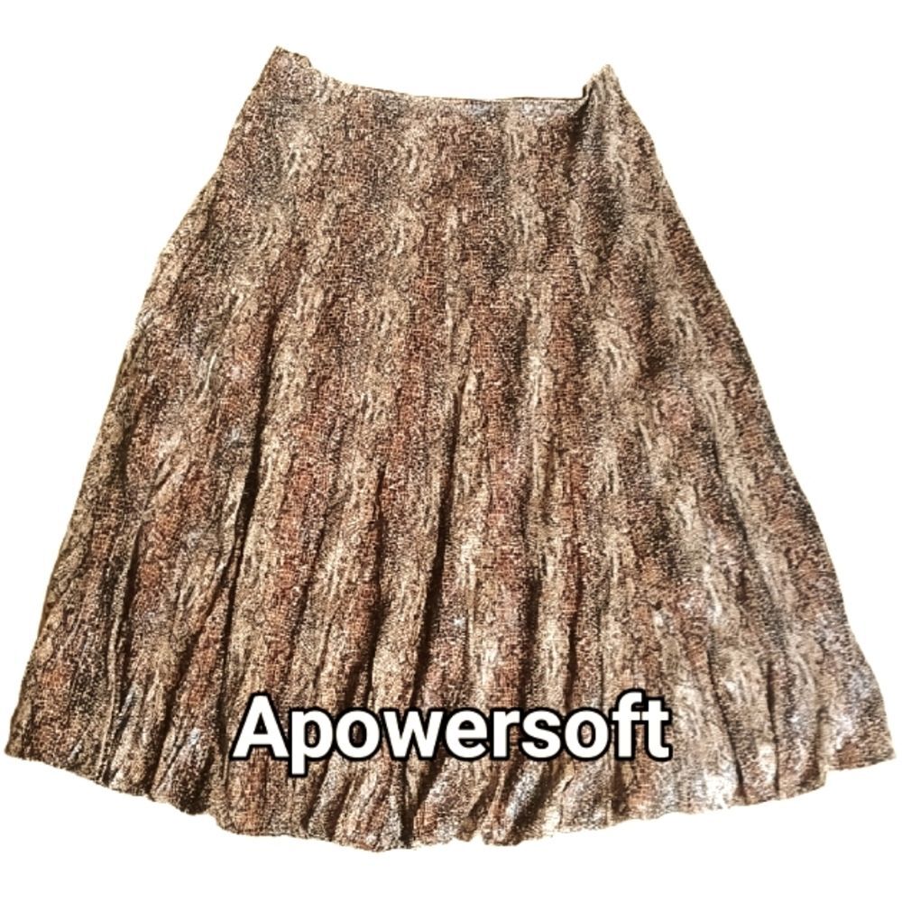 Reba Faux Suede Snake Print Full Skirt